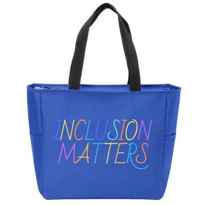 Inlcusion Matters Gift Autism Awareness Support Acceptance Gift Zip Tote Bag