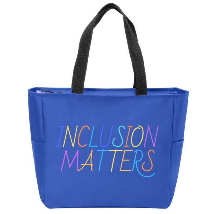 Inlcusion Matters Gift Autism Awareness Support Acceptance Gift Zip Tote Bag