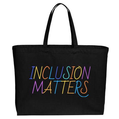 Inlcusion Matters Gift Autism Awareness Support Acceptance Gift Cotton Canvas Jumbo Tote