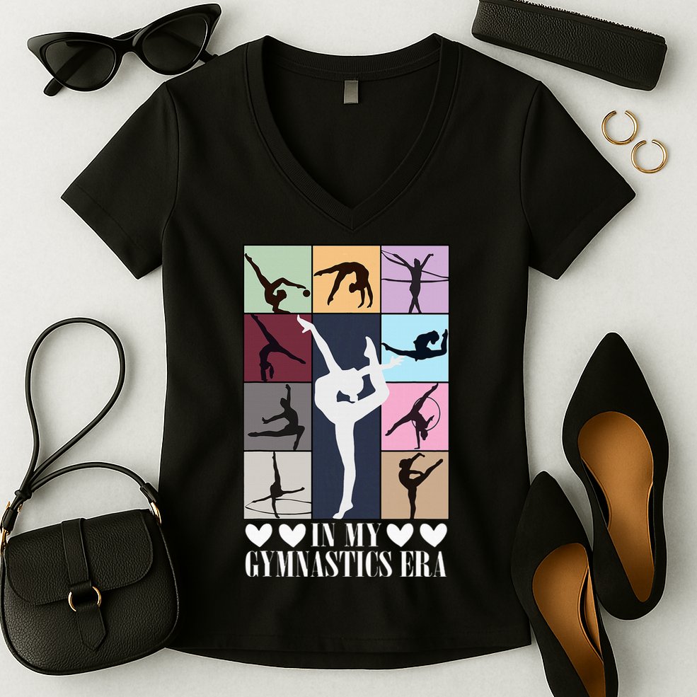 In My Gymnastics Era Women's V-Neck T-Shirt