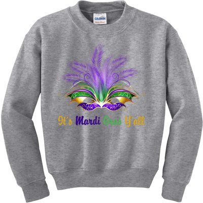 It's Mardi Gras Y'all Festive Party Kids Sweatshirt