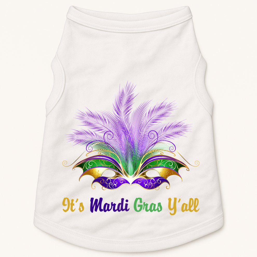 It's Mardi Gras Y'all Festive Party Doggie Tank