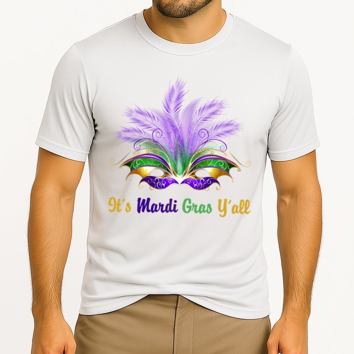 It's Mardi Gras Y'all Festive Party Cooling Performance Crew T-Shirt