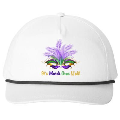 It's Mardi Gras Y'all Festive Party Snapback Five-Panel Rope Hat