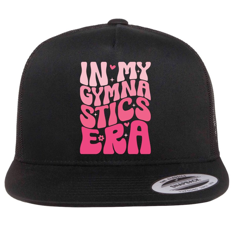In My Gymnastics Era Groovy Gymnastics Birthday Gift Flat Bill Trucker Hat