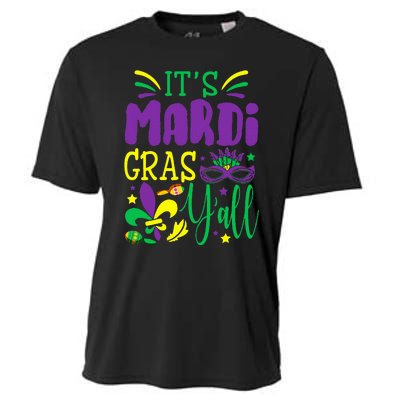 Its Mardi Gras Yall Mardi Gras Party Mask Costume Cooling Performance Crew T-Shirt