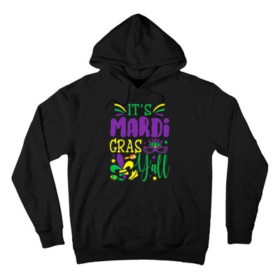 Its Mardi Gras Yall Mardi Gras Party Mask Costume Hoodie