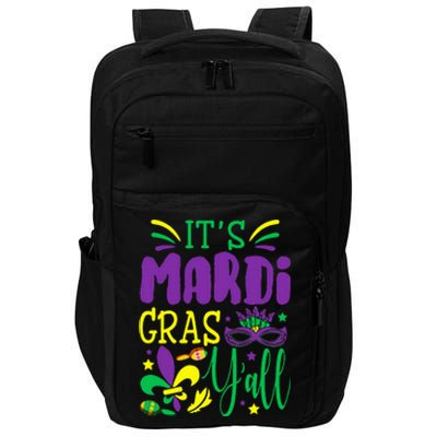 Its Mardi Gras Yall Mardi Gras Party Mask Costume Impact Tech Backpack