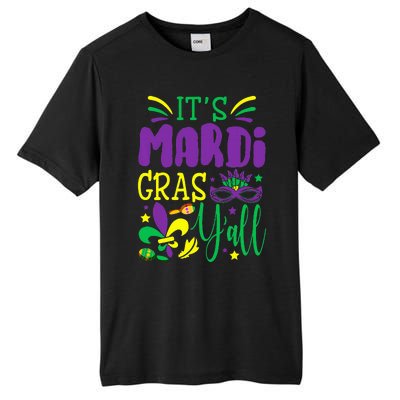 Its Mardi Gras Yall Mardi Gras Party Mask Costume Tall Fusion ChromaSoft Performance T-Shirt