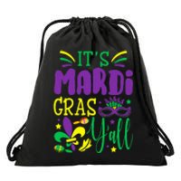 Its Mardi Gras Yall Mardi Gras Party Mask Costume Drawstring Bag