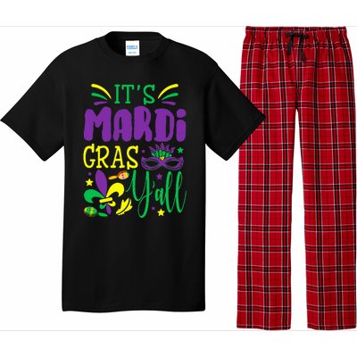 Its Mardi Gras Yall Mardi Gras Party Mask Costume Pajama Set