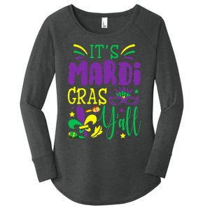 Its Mardi Gras Yall Mardi Gras Party Mask Costume Women's Perfect Tri Tunic Long Sleeve Shirt