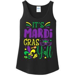 Its Mardi Gras Yall Mardi Gras Party Mask Costume Ladies Essential Tank