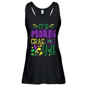 Its Mardi Gras Yall Mardi Gras Party Mask Costume Ladies Essential Flowy Tank