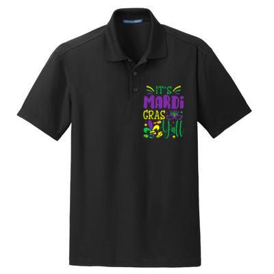 Its Mardi Gras Yall Mardi Gras Party Mask Costume Dry Zone Grid Polo