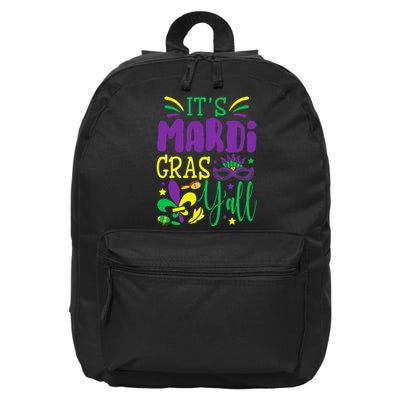 Its Mardi Gras Yall Mardi Gras Party Mask Costume 16 in Basic Backpack