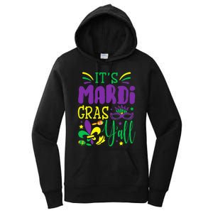 Its Mardi Gras Yall Mardi Gras Party Mask Costume Women's Pullover Hoodie