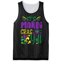 Its Mardi Gras Yall Mardi Gras Party Mask Costume Mesh Reversible Basketball Jersey Tank