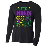 Its Mardi Gras Yall Mardi Gras Party Mask Costume Cooling Performance Long Sleeve Crew