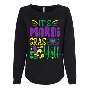 Its Mardi Gras Yall Mardi Gras Party Mask Costume Womens California Wash Sweatshirt