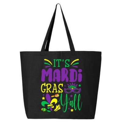 Its Mardi Gras Yall Mardi Gras Party Mask Costume 25L Jumbo Tote