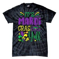 Its Mardi Gras Yall Mardi Gras Party Mask Costume Tie-Dye T-Shirt