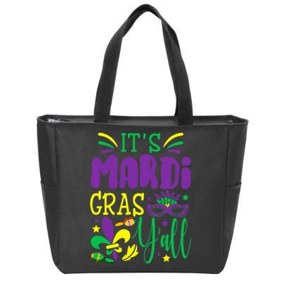 Its Mardi Gras Yall Mardi Gras Party Mask Costume Zip Tote Bag