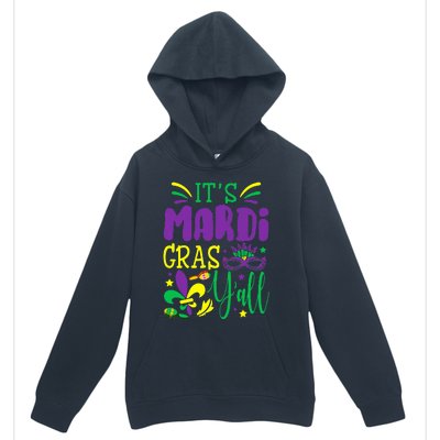 Its Mardi Gras Yall Mardi Gras Party Mask Costume Urban Pullover Hoodie