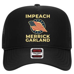 Impeach Merrick Garland Defund The FBI Conservative High Crown Mesh Back Trucker Hat