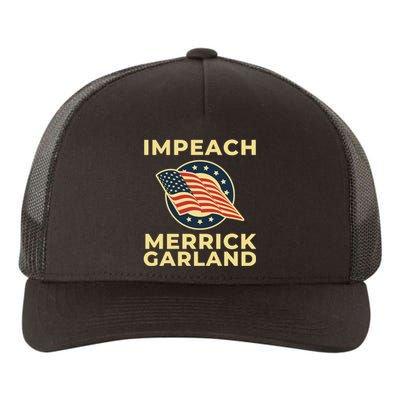 Impeach Merrick Garland Defund The FBI Conservative Yupoong Adult 5-Panel Trucker Hat