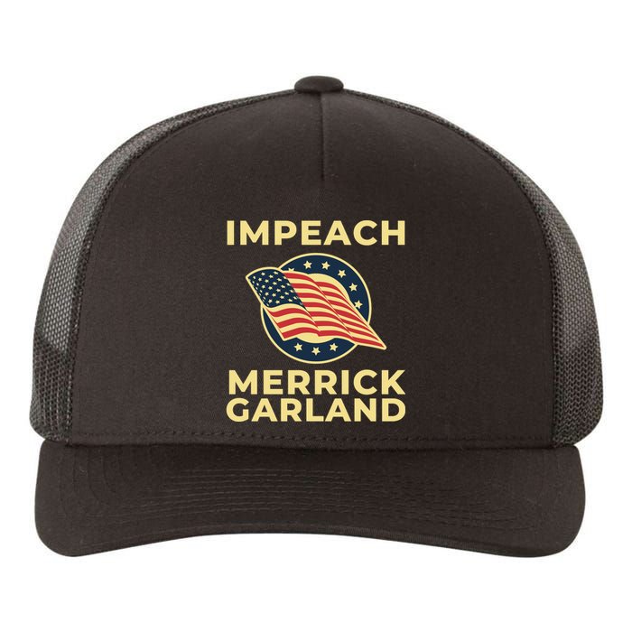 Impeach Merrick Garland Defund The FBI Conservative Yupoong Adult 5-Panel Trucker Hat