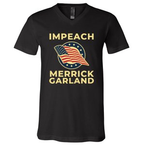 Impeach Merrick Garland Defund The FBI Conservative V-Neck T-Shirt