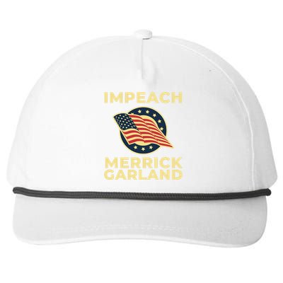 Impeach Merrick Garland Defund The FBI Conservative Snapback Five-Panel Rope Hat