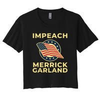 Impeach Merrick Garland Defund The FBI Conservative Women's Crop Top Tee