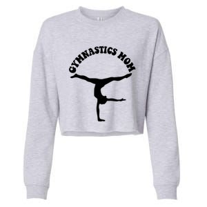 In My Gymnastics Mom Era Trendy Gymnastics Lover 2 Side Gift Cropped Pullover Crew