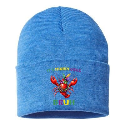 ItS Mardi Gras Bruh Crawfish Carnival Happy Mardi Gras Sustainable Knit Beanie