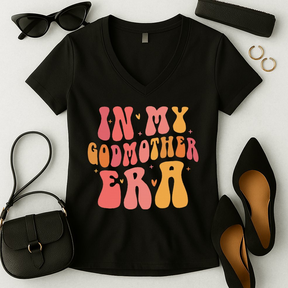 In My Godmother Era  Women's V-Neck T-Shirt