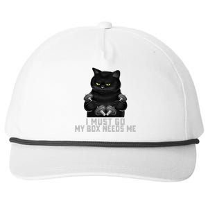 I Must Go My Box Needs Me Kickboxing Boxing Gym Coach Boxer Cute Gift Snapback Five-Panel Rope Hat