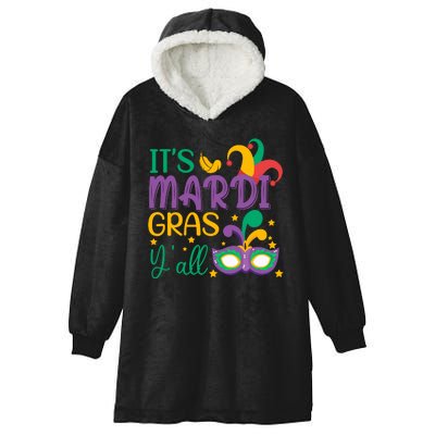 It's Mardi Gras Y'all Funny Mardi Gras Costume Hooded Wearable Blanket