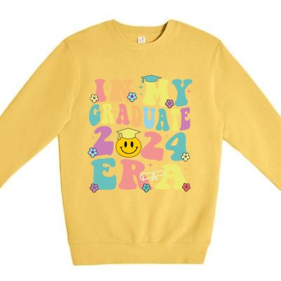 In My Graduate 2024 Era Funny Graduation Groovy Gift Premium Crewneck Sweatshirt