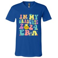 In My Graduate 2024 Era Funny Graduation Groovy Gift V-Neck T-Shirt