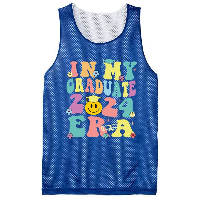 In My Graduate 2024 Era Funny Graduation Groovy Gift Mesh Reversible Basketball Jersey Tank