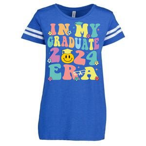 In My Graduate 2024 Era Funny Graduation Groovy Gift Enza Ladies Jersey Football T-Shirt