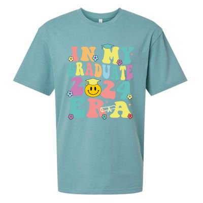 In My Graduate 2024 Era Funny Graduation Groovy Gift Sueded Cloud Jersey T-Shirt