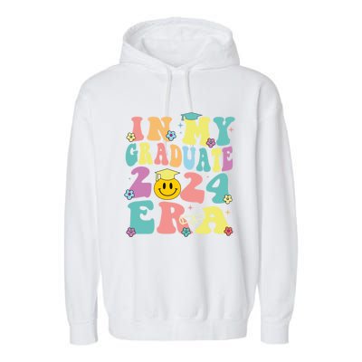 In My Graduate 2024 Era Funny Graduation Groovy Gift Garment-Dyed Fleece Hoodie