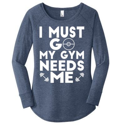 I Must Go My Gym Needs Me Cool Gift Women's Perfect Tri Tunic Long Sleeve Shirt