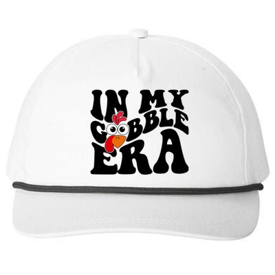 In My Gobble Era Thanksgiving Gobble Squad Turkey Cute Gift Snapback Five-Panel Rope Hat