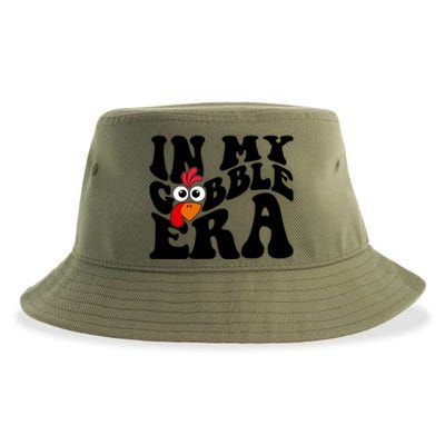 In My Gobble Era Thanksgiving Gobble Squad Turkey Cute Gift Sustainable Bucket Hat