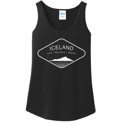 Iceland Mountains Gift Reykjavik Souvenir Volcano Europe Ladies Essential Tank