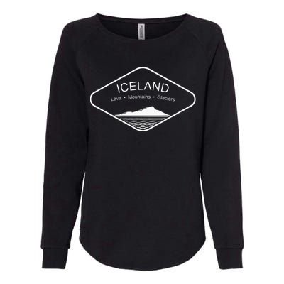 Iceland Mountains Gift Reykjavik Souvenir Volcano Europe Womens California Wash Sweatshirt